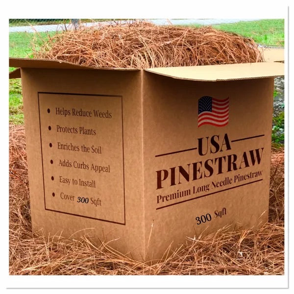 Premium Pine Straw | 300 Sqft. | 9 or 14 Inch | New Bigger Size